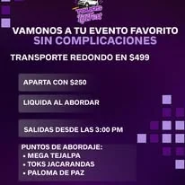 Información de transporte redondo de Tours LiliFest