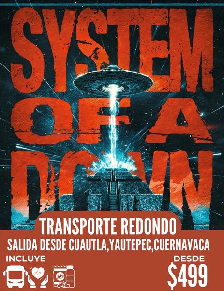 Promoción System of a Down transporte redondo